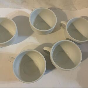 Lot 5 White Cameo tea Cup Durable China A5